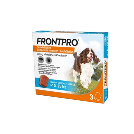 قرص ضد کک و کنه FrontPro مناسب سگ های 10 تا 25 کیلو