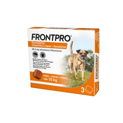 قرص ضد کک و کنه FrontPro مناسب سگ های 4 تا 10 کیلو