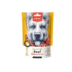 تشویقی سگ ونپی با طعم گوشت گاو Wanpy Marbled Bites Dog Treat With Beef
