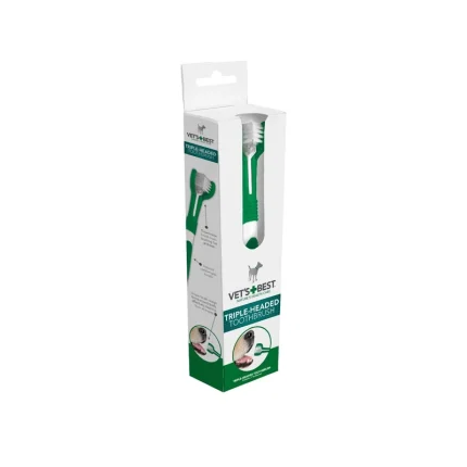 مسواک سه طرفه سگ وتس بست Vet’s Best Triple Headed Toothbrush